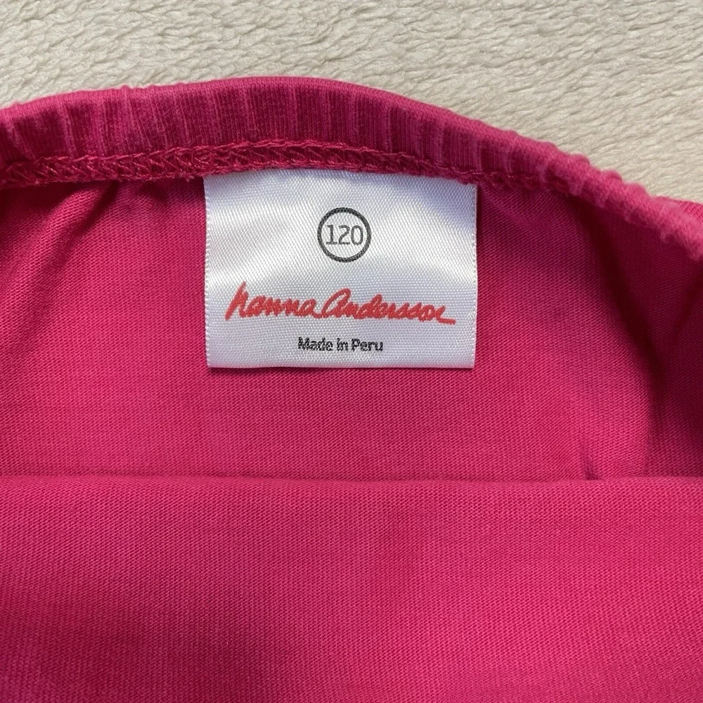 Hanna Andersson Kids Fuchsia Floral Halter Dress Size‎ 120